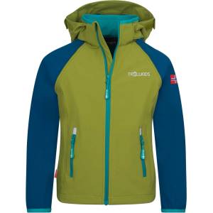 TROLLKIDS Детско софтшел яке Trollkids Kids Rondane Zip Off Jacket XT Softshell jacket - Jungle Green / Navy - размер 128 (EU) (703-2398-1517)