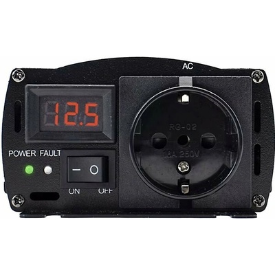 HOULI Power Inverter 12V/230V, 1000W/2000W, čistá sínusoida, 1 zásuvka HPZD0010U 12V/50Hz/230V/EU