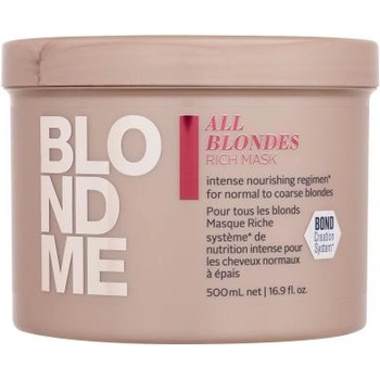 Schwarzkopf Blond Me All Blondes Rich Mask регенерираща маска за изрусена коса 500 ml за жени