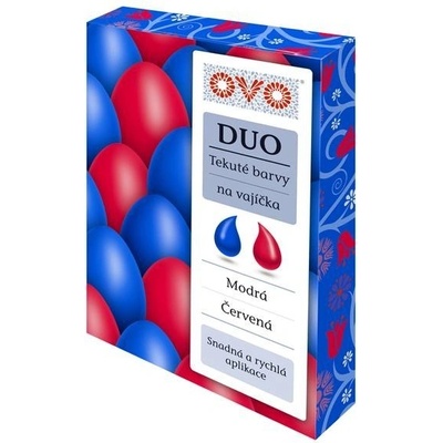 OVO Duo tekuté potravinářské barvivo modrá a červená 2 × 20 ml