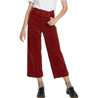 Volcom nohavice oh my cord wide leg auburn