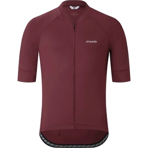 straede Мъжка фланелка с къс ръкав за колоездене straede Kaern Jersey Cycling jersey - Deep Wine (056-4258-0312)
