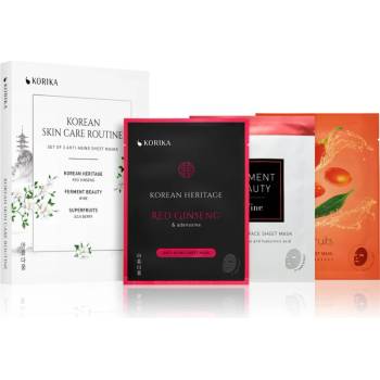 KORIKA korean skin care routine set of 3 anti-aging sheet masks комплект против бръчки