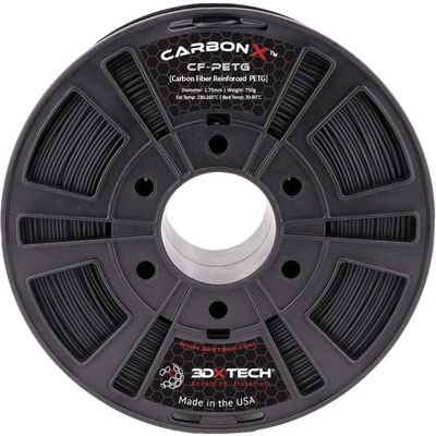 3D Xtech PTG3010750BK0 CarbonX™ CF PETG Compound 1.75 mm 750 g čierna 1 ks