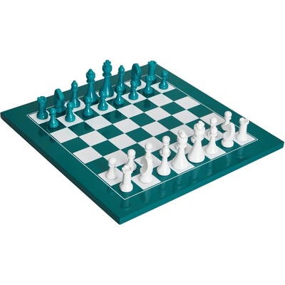 Šach THE GAMBIT 35 cm, zelená, drevo, Printworks