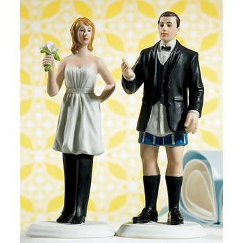 Weddingstar Figurka na svatební dort Ženich s nevěstou ve velení