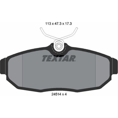 Sada brzdových platničiek kotúčovej brzdy TEXTAR 2451401