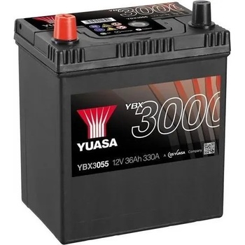 YUASA 3000 12V 36Ah 330A left+ (YBX3055)
