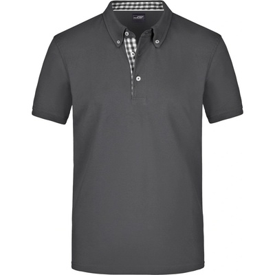 James & Nicholson Elegantní pánská polokošile JN964 Grafitová