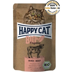 Happy Cat Organic Beef пауч с био говеждо месо за възрастни котки 85gr