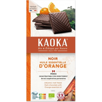 Kaoka Bio hořká s pomerančovou silicí 100 g
