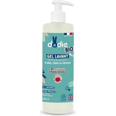 Dodie Organic Бебешки измиващ гел за коса, тяло и лице 3в1 (400 мл)