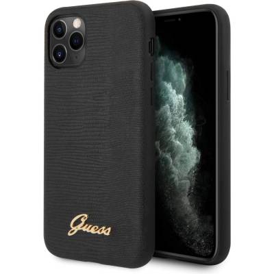 GUESS Lizard Case - дизайнерски кейс с висока защита за iPhone 11 Pro (черен)