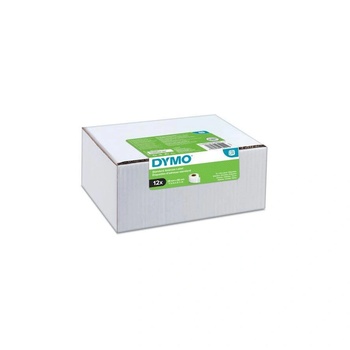 DYMO Комплект Термични етикети, DYMO DY99010 LabelWriter 28mmx89mm, бяла хартия, 12 ролки/кутия, 130 етикета/ролка, 99010 S0722370 2093091 (2093091) (2093091)