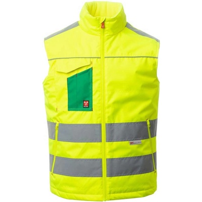 PAYPER task fluo 001491-0379 / Изолирана жилетка със светлоотразителни ленти - hv жълто/желирано зелено 5xl (0014910379010205xl)