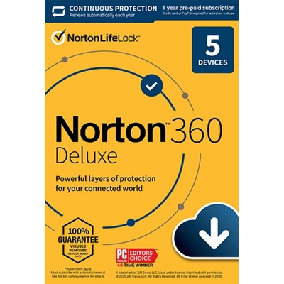 Norton Security DELUXE 3.0 5 lic. 12 mes.