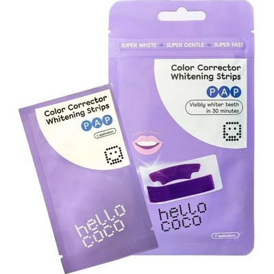 Hello Coco PAP Bělicí pásky na zuby s korektorem barev 7 aplikací 14 ks – Zboží Dáma