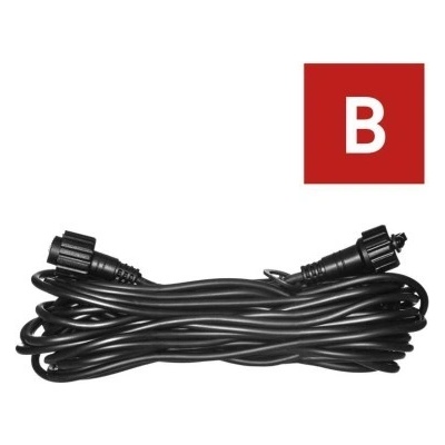 EmosLighting D2ZB01 Prodlužovací kabel pro spojovací řetězy Profi černý 10 m venkovní i vnitřní