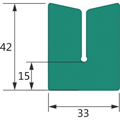 10 ks - Penový polyetylén Profil RS 35-45 (1ks=2bm)