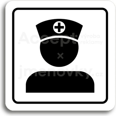 ACCEPT Piktogram vrchní sestra III - bílá tabulka - černý tisk