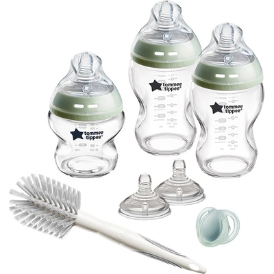 Tommee Tippee Комплект стъклени шишета за новородено Tommee Tippee - Natural Start с четка за шишета (TT.0018)