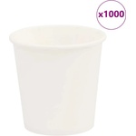 vidaXL Хартиени чаши за кафе 1000 бр. 4oz 100ml бели (4102790)