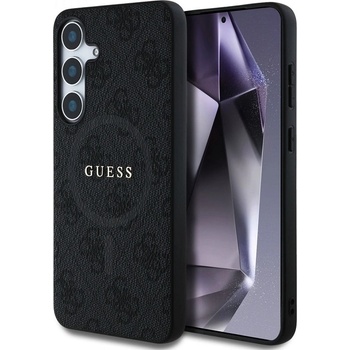 GUESS Калъф Guess - Leather, Galaxy S25 Plus, MagSafe, черен (3666339449490)