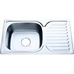 Inter Ceramic Кухненска мивка алпака ICK 7642 D, неръждаема стомана, 76x42см (7642 D) Мивка за вграждане