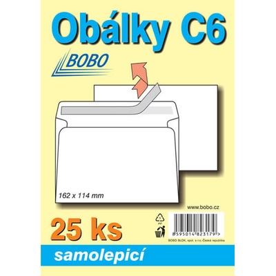 Obálky C6 samolepicí (bal. 25ks)