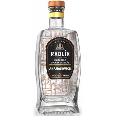 Radlík Ananasový destilát 43% 0,5 l (holá láhev)
