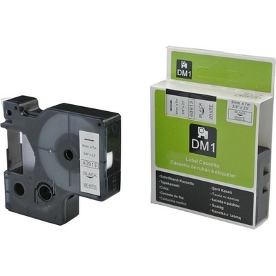 Tonery Náplně Kompatibilní páska s Dymo 40913, S0720680 / 40913, 9mm x 7m cerný tisk / bílý podklad