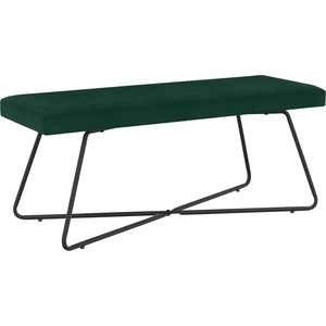 vidaXL Пейка Тъмнозелено 110 x 40 x 45 cm Кадифе (42038345)