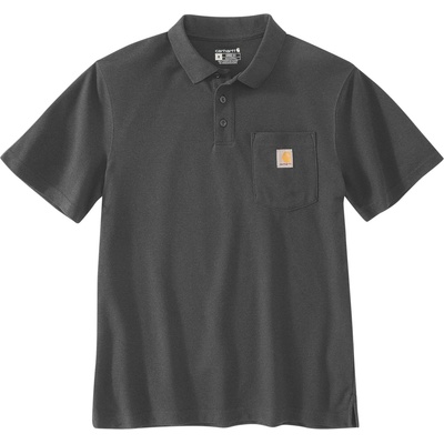 Carhartt Мъжка поло тениска Carhartt Midweight S/S Pocket Polo shirt - Carbon Heather (216-5778-0212)