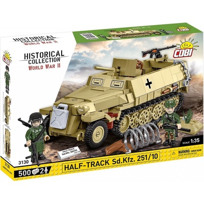 COBI 3130 World War II Německý kolopásový obrněný transportér Sd.Kfz. 251/10 1:35 – Zboží Dáma