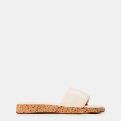 Wheres That From Дамски сандали Wheres That From PU Julia Flatform Sliders Sandal Ladies - Cream