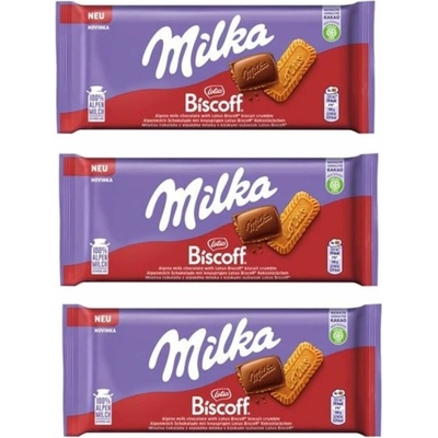 Milka Lotus Biscoff Mliečna čokoláda s sušienkami 3 x 90 g