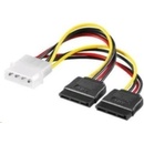 Interné káble do PC Gembird Kabel SATA napájecí 15cm interní (redukce molex 5,25"/2x SATA) CC-SATA-PSY