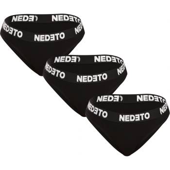 Nedeto Комплект от три - дамски бикини Nedeto black Nedeto | Cheren | ЖЕНИ | S