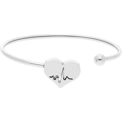 Ewena náramek stříbrný z chirurgické oceli se srdíčkem CKR774