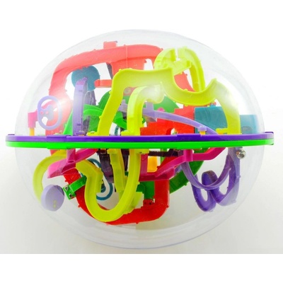Teddies Hlavolam Bludiště ovál 3D plast 20cm 299 kroků v krabici