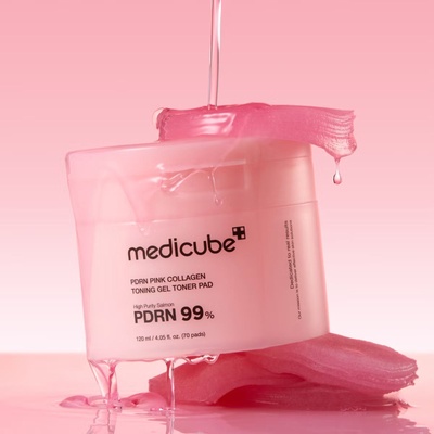 medicube Хидратиращи тонер падове с колаген Medicube PDRN Pink Collagen Toning Gel Toner Pad (461286)