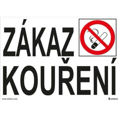 Zákaz kouření, 5 cm písmo, Samolepka, formát A5, Samolepicí