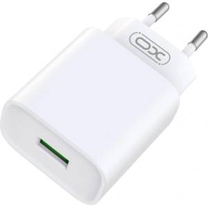 XO Стенно зарядно XO, CE02D QC 3.0 18W 1xUSB, бяло