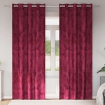 Pure Line Home Кадифени завеси в цвят бордо с метални халки, 2 бр. , 140 x 225 см - zalegloto - 61,02 лв
