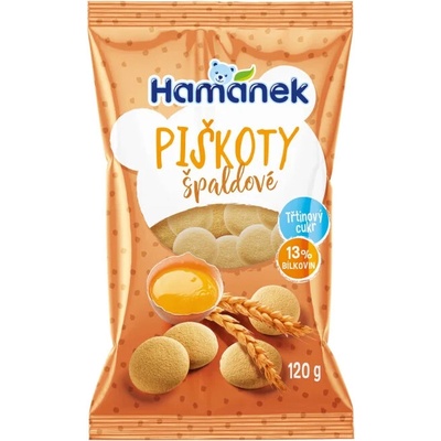 Hamánek špaldové piškóty 120 g