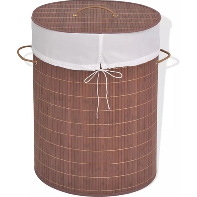 Sonata H Sonata Бамбуков кош за пране, овален, кафяв