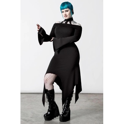 KILLSTAR дамска рокля KILLSTAR - Damnation Bardot - Черен - KSRA004397