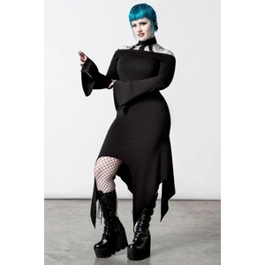 KILLSTAR дамска рокля KILLSTAR - Damnation Bardot - Черен - KSRA004397