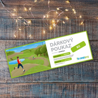 Voucher 4camping Elektronický dárkový poukaz Design poukazu: Běh / Hodnota poukazu: 500