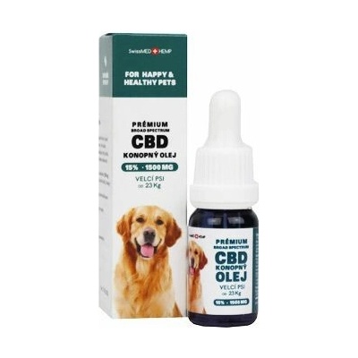 SwissMedHemp CBD olej pre velké psy 15% 10 ml